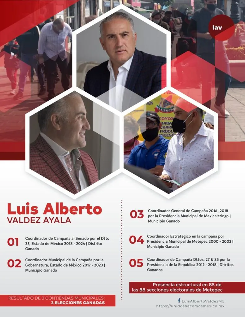 Lámina del Informe de Medios con su trayectoria electoral y presencia estructural.