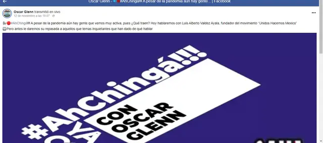Captura de Ultra Radio: Ah Chingá!!, con Oscar Glenn