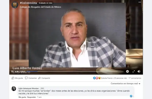 Captura de Colegio de Abogados del Estado de México: #EnEntrevista — Luis Alberto Valdez, empresario