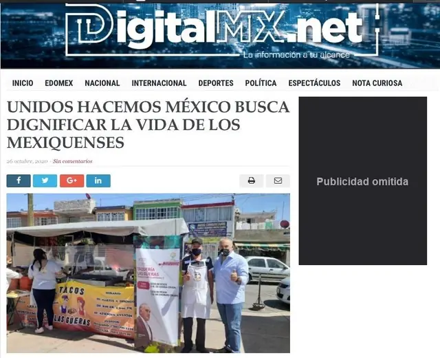 Captura de Digital MX: Unidos Hacemos México busca dignificar la vida de los mexiquenses